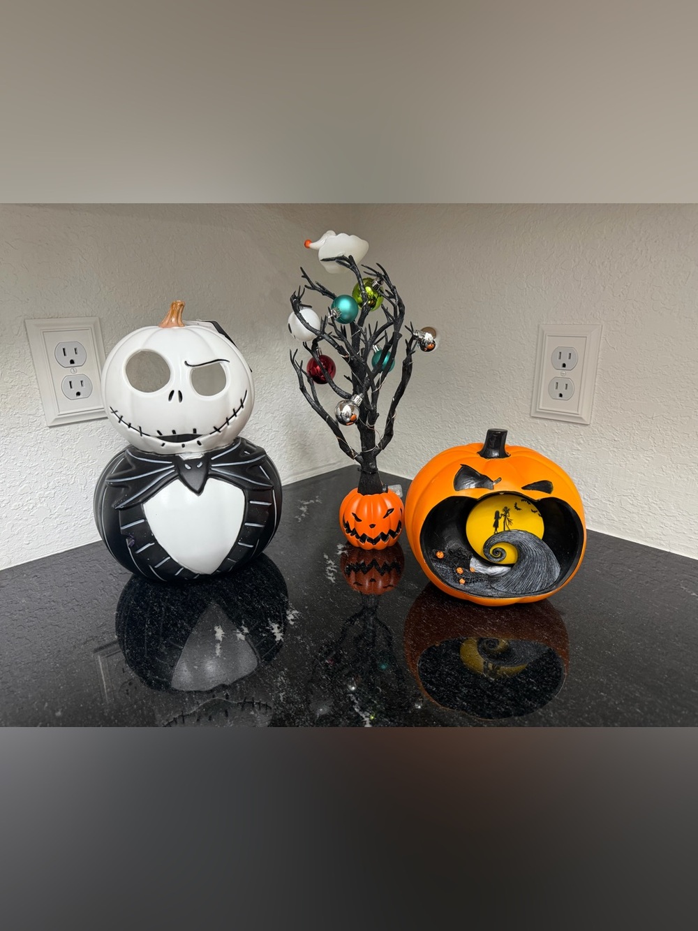 NEW set of 3 Disney Nightmare Before Christmas Light Up Halloween Decor